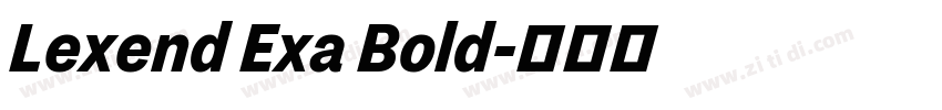 Lexend Exa Bold字体转换